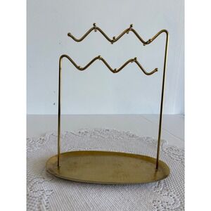 Urban Outfitters Gold Wavy Jewelry Stand Hammered Metal Tray Organizer 58323544